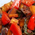 Stir Fried Thai Basil with Tofu and Eggplant Thai people migrated south from China approximately 4,000 years ago. Because of that, Thai cuisine is influenced by Chinese methods like stir frying. Indian and Middle Eastern flavors have also...