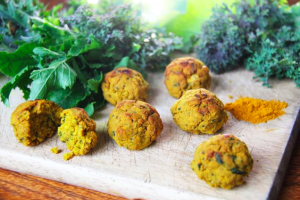Tumeric & Sweet Potato Falafel Bakes – Vegan, Gluten-Free