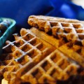 blueberry chocolate waffles vegan