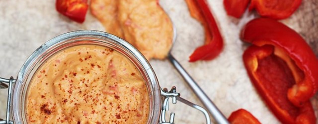 Roasted red pepper hummus by Trinity