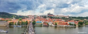 The Charles Bridge and Prague Castle