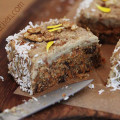 Raw carrot cake slice by Trinity Bourne