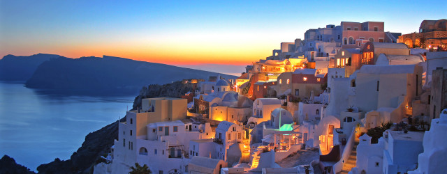 Romantic Sunset in Santorini