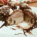 vegan chocolate cookie dough ice cream poppers