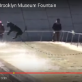 Dog Plays In Brooklyn Museum Fountain