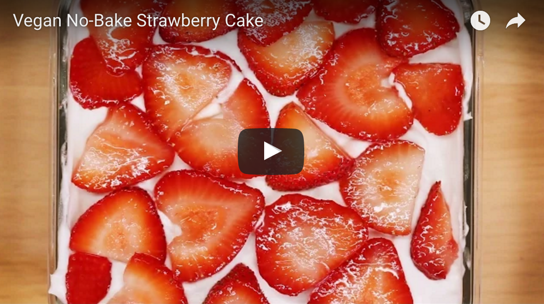 Vegan No-Bake Strawberry Cake