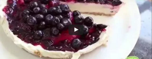 Vegan Cheesecake With Blueberries
