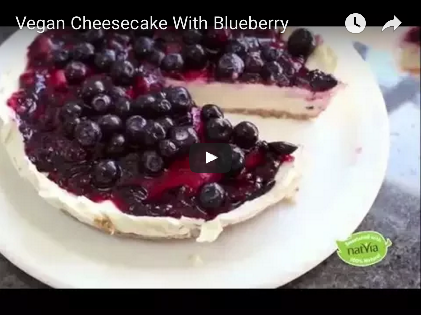 Vegan Cheesecake With Blueberries