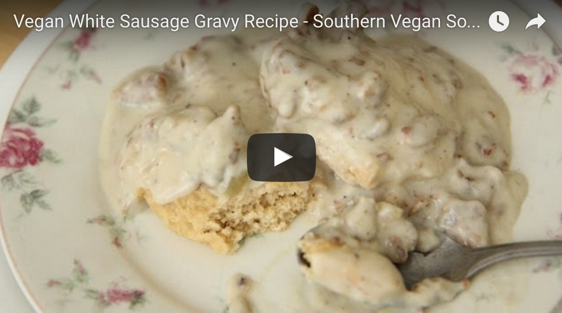 Vegan White Sausage Gravy And Buttermilk Biscuits