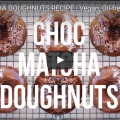 Chocolate Matcha Vegan Donuts