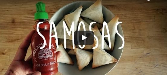 vegan lentil samosas