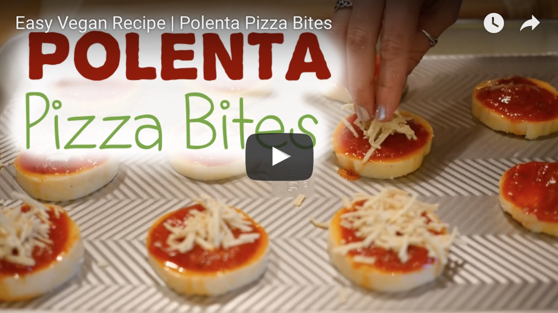 vegan polenta pizza bites