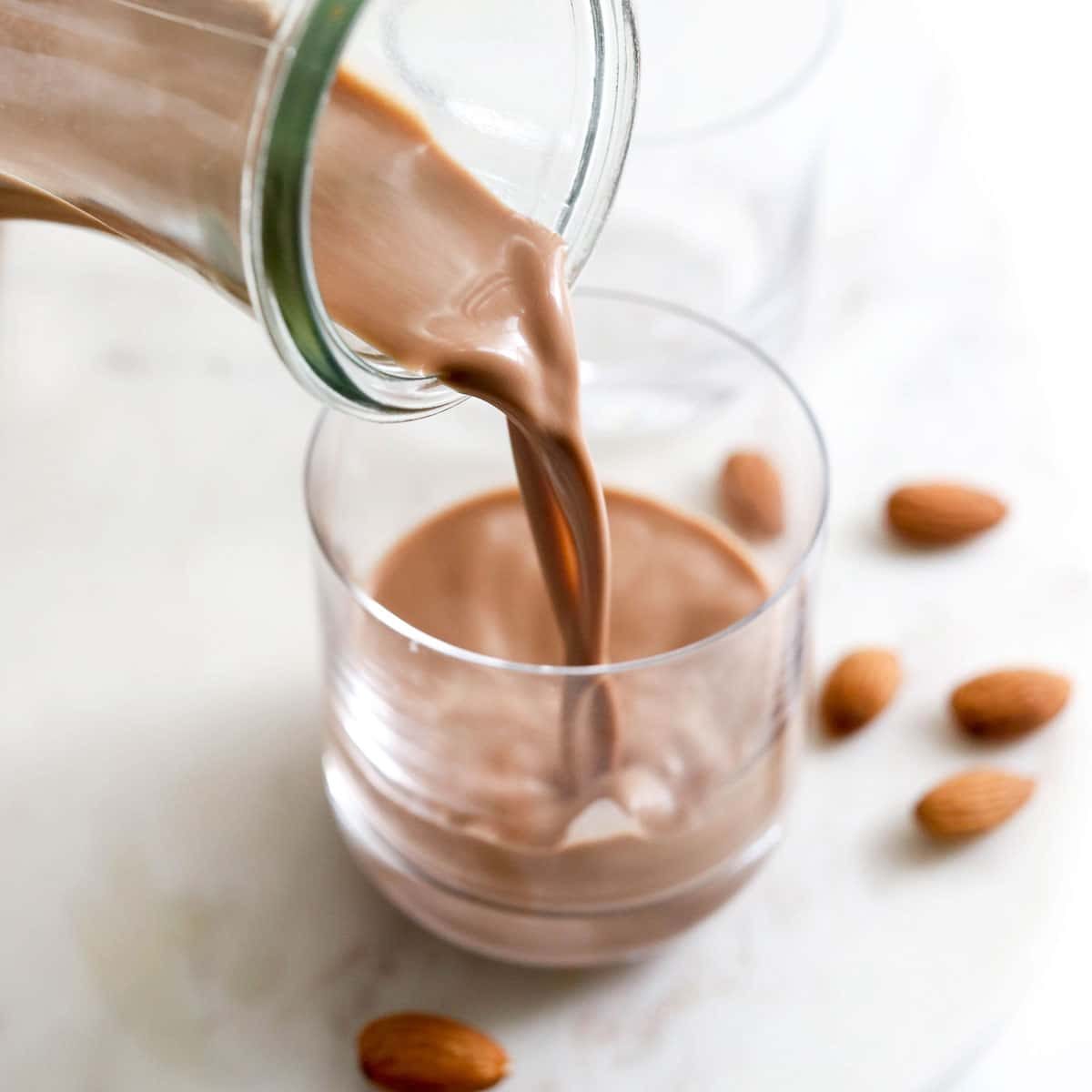 Vegan Coffee and Dark Chocolate Almond Milk