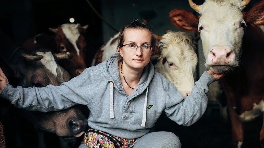 Photo of an animal shelter worker in Ukraine Photo of an animal shelter worker in Ukraine