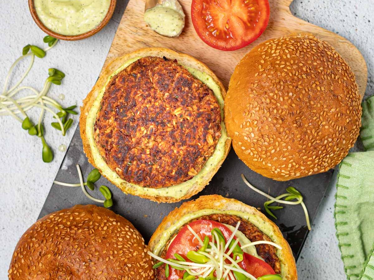 kidney bean burger - high protein vegan foods