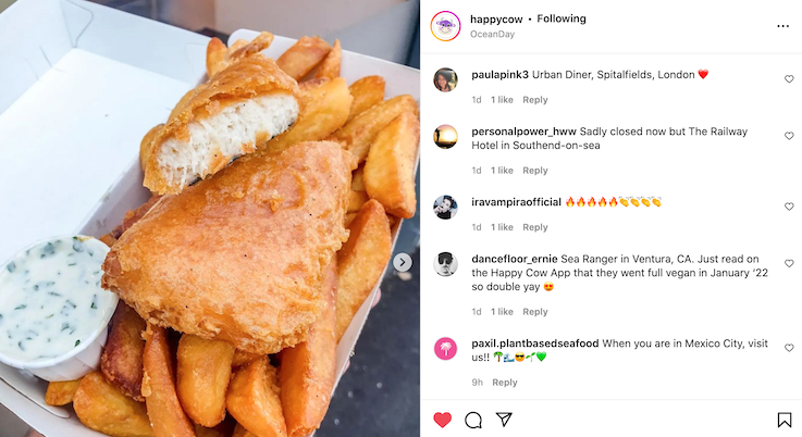 vegan fish and chips restaurants