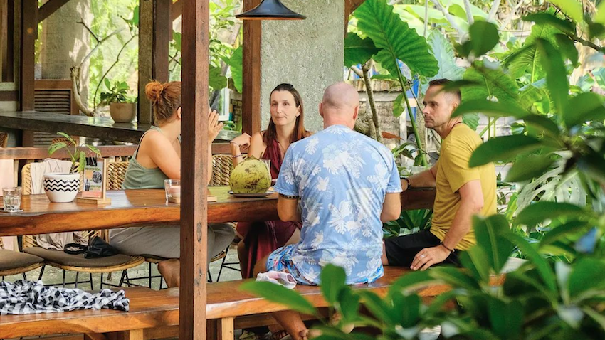 cozy vegan coffee shop in bali