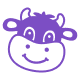 happycow purple transparent icon