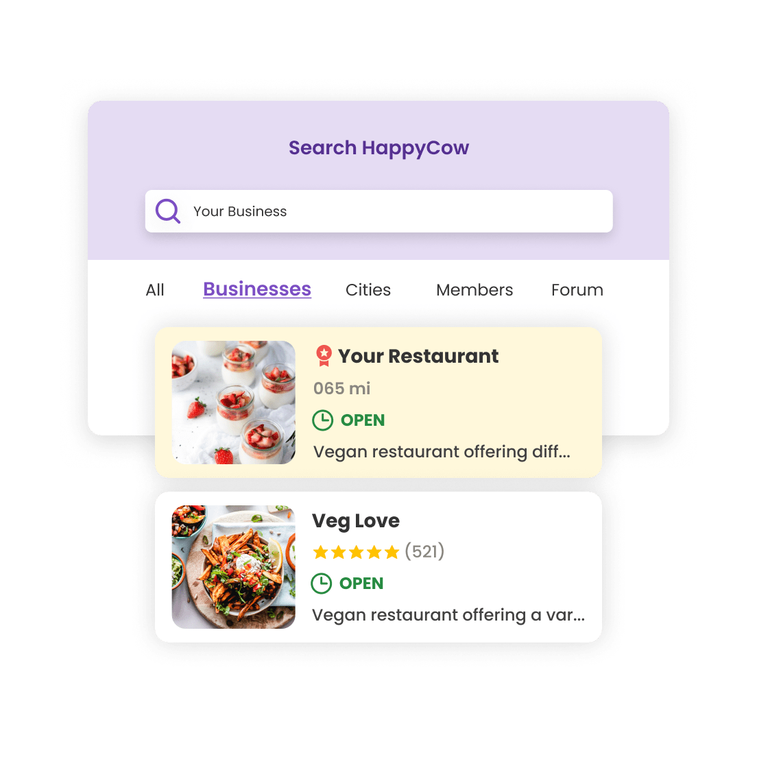 Claim Listing HappyCow